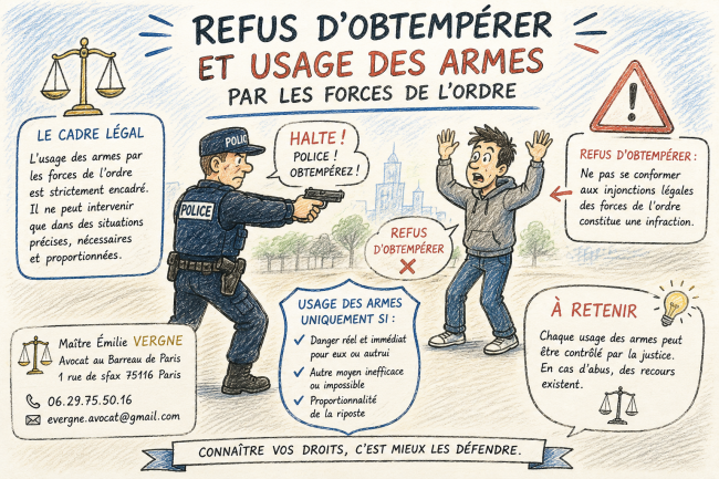 REFUS D'OBTEMPERER ET USAGE DES ARMES PAR LES FORCES DE L'ORDRE