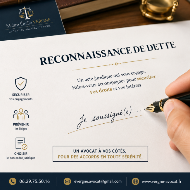 PRESCRIPTION DE SA RECONNAISSANCE DE DETTE: COMMENT CONSERVER  SON DROIT?