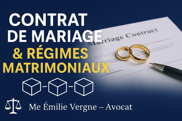 CONTRAT DE MARIAGE & REGIMES MATRIMONIAUX : COMPRENDRE FACILEMENT & CHOISIR JUSTE