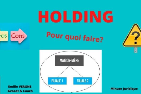 POURQUOI créer une HOLDING: QUELS SONT LES AVANTAGES et INCONVÉNIENTS