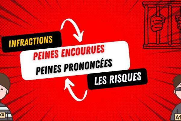 J'AI COMMIS UNE INFRACTION, QUELS  RISQUES : PEINE ENCOURUE ET PEINE PRONONCEE