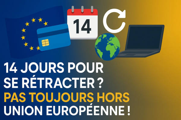DROIT DE RETRACTATION : ACHATS EN LIGNE HORS UNION EUROPÉENNE 