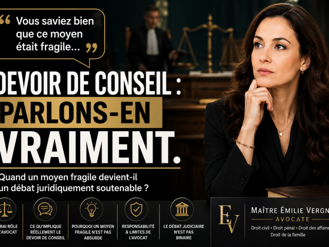 Devoir de conseil de l’avocat : peut-il soutenir un moyen fragile ou discutable ? 