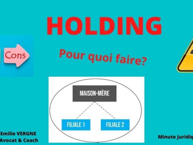 POURQUOI créer une HOLDING: QUELS SONT LES AVANTAGES et INCONVÉNIENTS