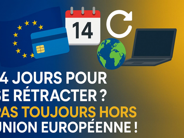 DROIT DE RETRACTATION : ACHATS EN LIGNE HORS UNION EUROPÉENNE 